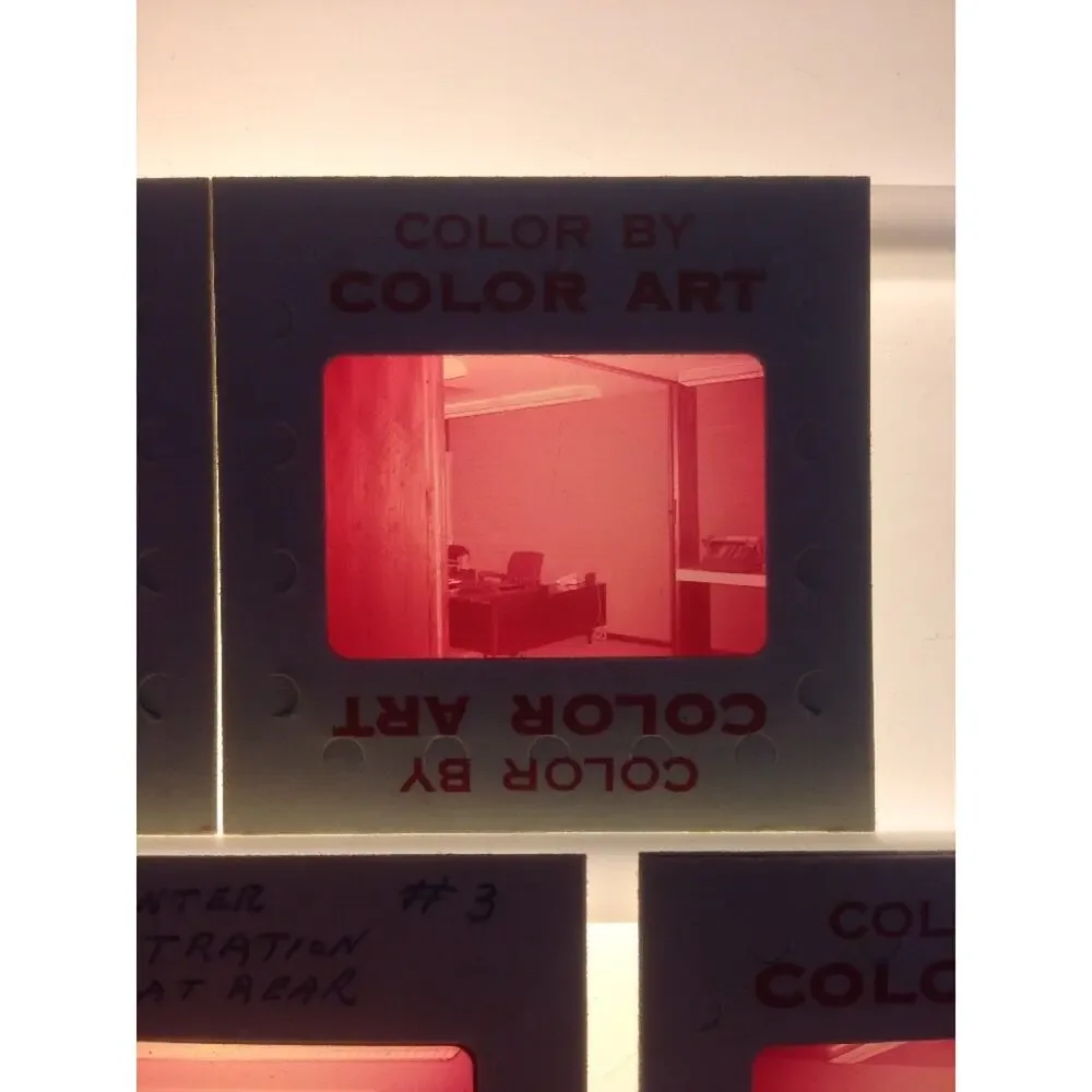 Lot 7 Vintage 50s MCM Monroe Office Building Shop Interior Photos Color Slides